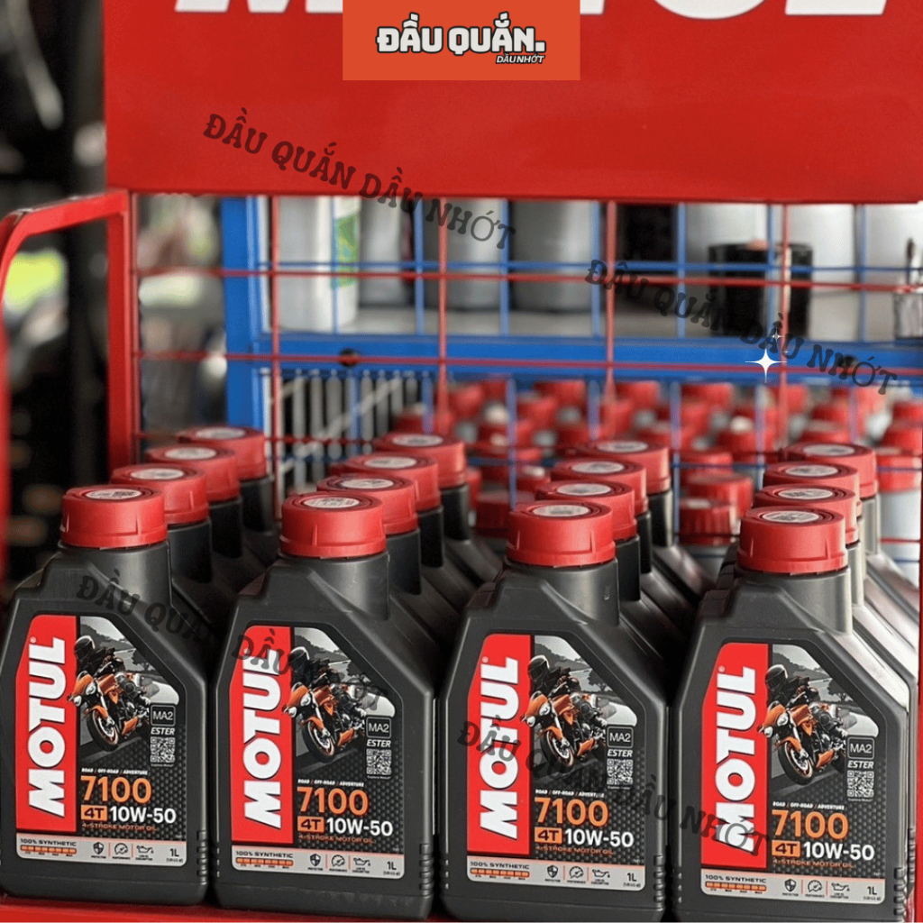 Dầu nhớt tổng hợp cao cấp xe số và xe tay côn Motul 7100 10W-50 kèm Lọc Nhớt Yamaha Lọc Suzuki