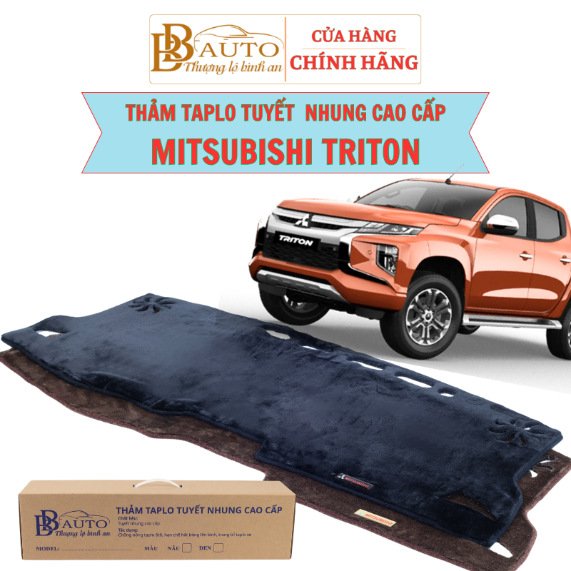Taplo Triton 2016-2024 bản cũ, triton 2024 bản mới- Thảm taplo Mitsubishi Triton - chất liệu tuyết n