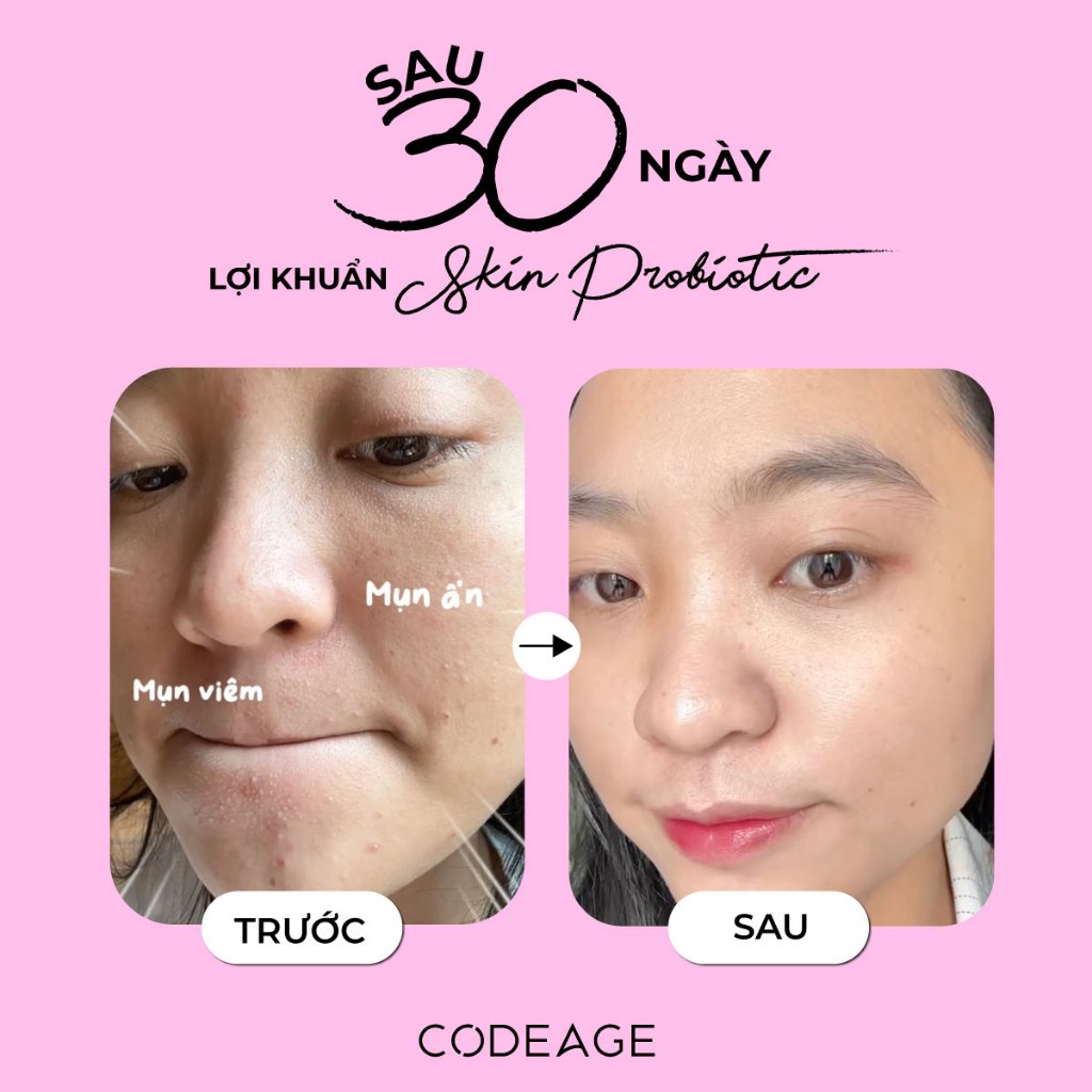 Viên uống lợi khuẩn, khỏe da CodeAge Skin Probiotic 60 viên - AJA'S SKINLAB