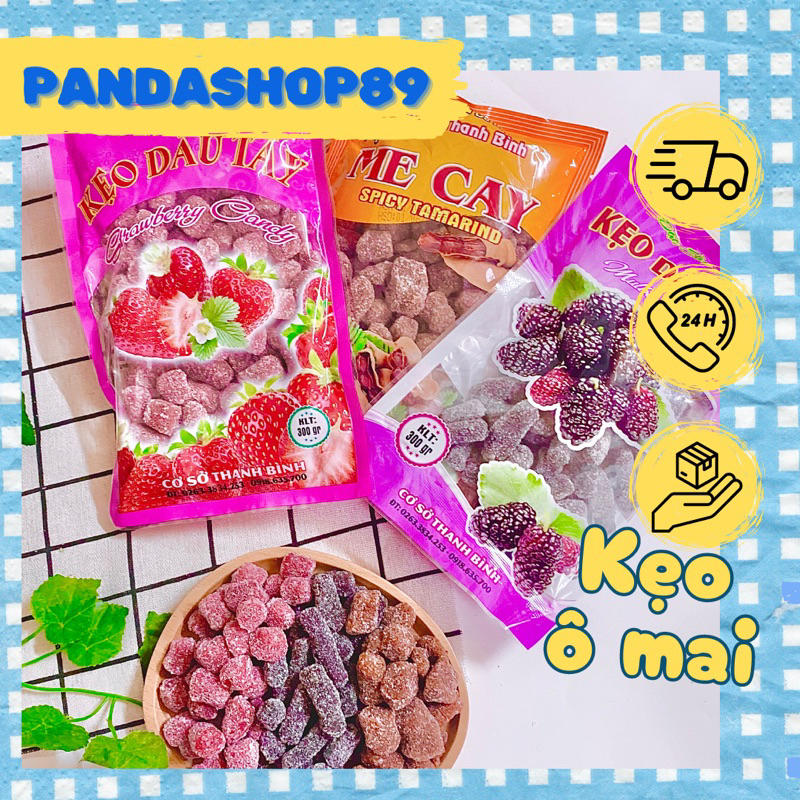 Kẹo dâu tẩm đường đặc sản Đà Lạt (gói xinh ~200g)