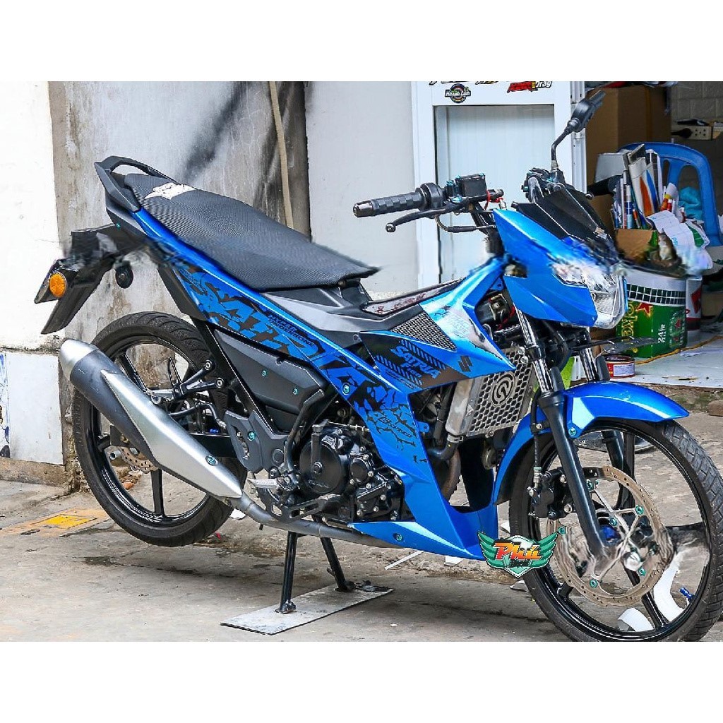 Tem Rời Satria Xanh đen . (F)