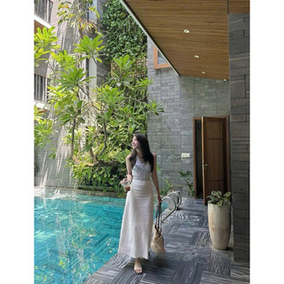 ĐẦM GẤM CỔ YẾM CỘT NƠ
