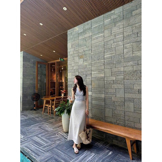ĐẦM GẤM CỔ YẾM CỘT NƠ