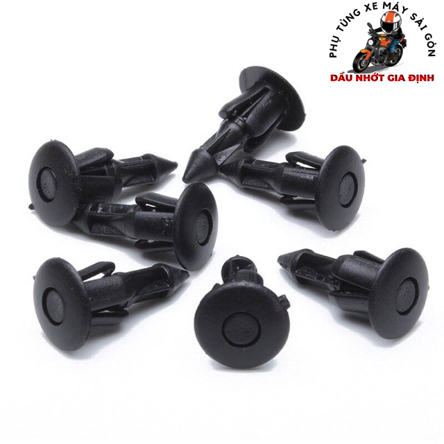 COMBO 20 ỐC NHỰA, CHỐT NHỰA BẤM DÀN ÁO XE MÁY 6LI