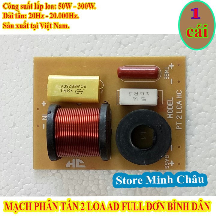 MẠCH PHÂN TẦN 2 LOA AD - GIÁ 1 MẠCH