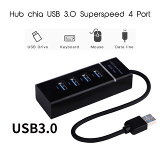 USB Bộ Chia，Bộ Chia USB Từ 1 Thành 4 Cổng，4 cổng USB 3.0，Bộ chuyển đổi trung tâm，Truyền dữ liệu nhanh Đầu nối mở rộng