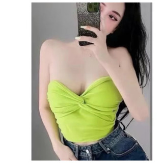 áo ống cúp xoắn eo phom croptop size dưới 53kg chất thun tăm xịn