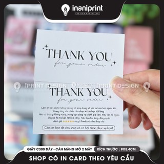Card Cám Ơn, Thiệp Cám Ơn, Giấy Cám ơn - TRẮNG BASIC