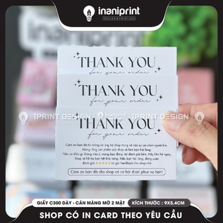 Card Cám Ơn, Thiệp Cám Ơn, Giấy Cám ơn - TRẮNG BASIC