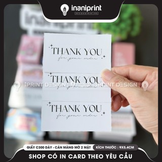 Card Cám Ơn, Thiệp Cám Ơn, Giấy Cám ơn - TRẮNG BASIC