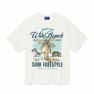Áo thun local brand cổ tròn Uncle M cotton 100% nam nữ Unisex in lụa trame - Surfers Tee