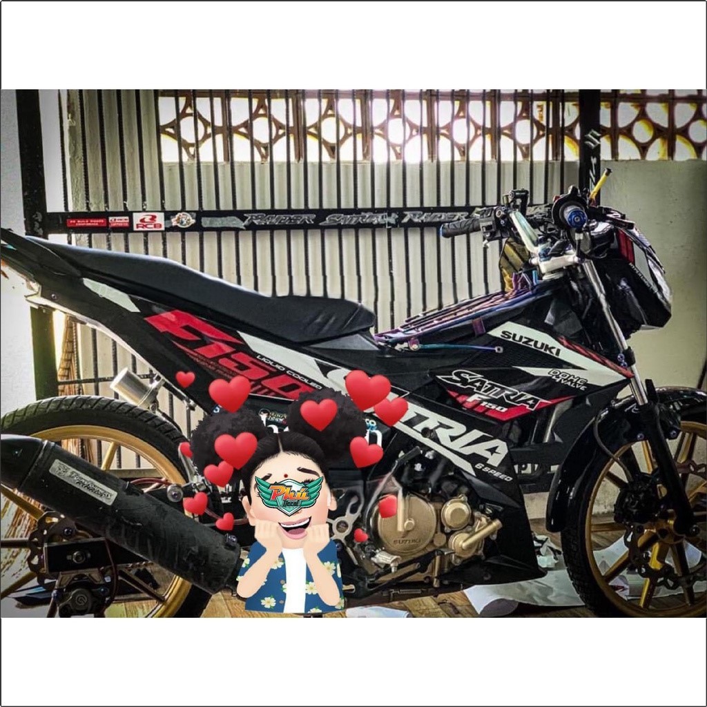 Tem Rời Satria đỏ trắng đen (F)