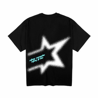 Áo thun local brand cổ tròn Uncle M cotton 100% nam nữ Unisex in nổi - Starry Tee