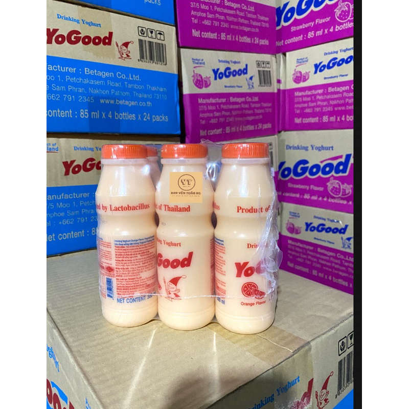 Lốc 6 chai Sữa chua uống Betagen yogood vị cam chai 300ml