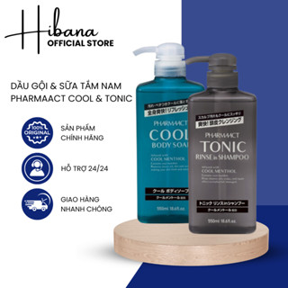 Sữa Tắm & Dầu Gội COOL PHARMAACT Nhật Bản mát lạnh cho nam 550ML