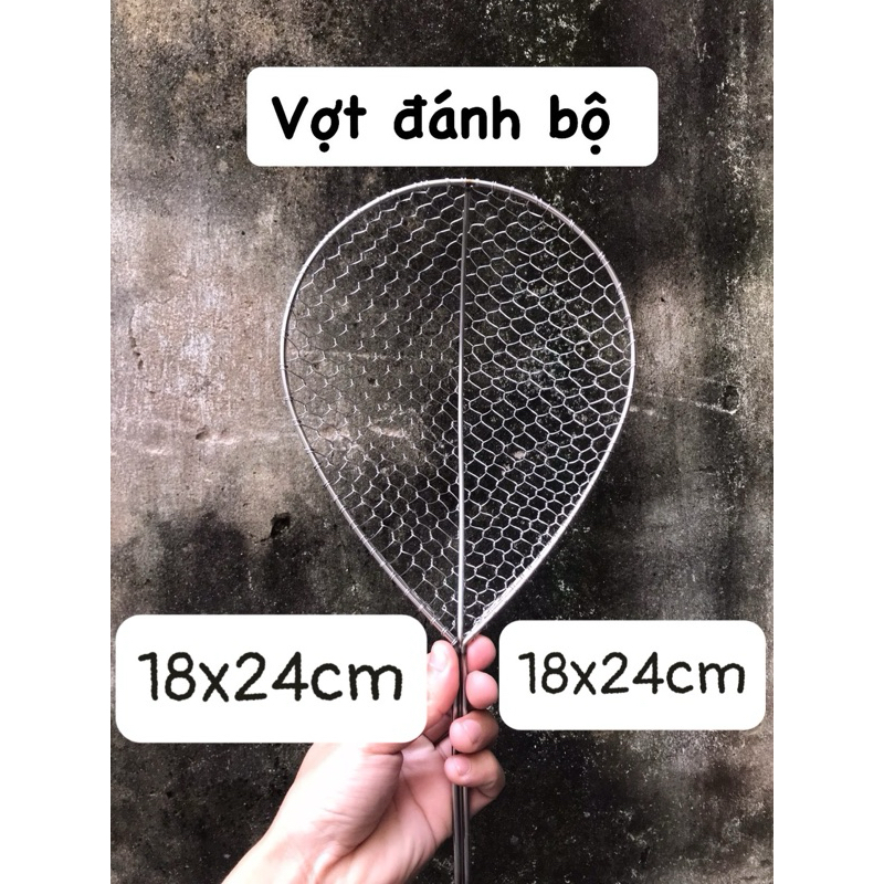 1 đôi vợt cá inox 18x24cm.