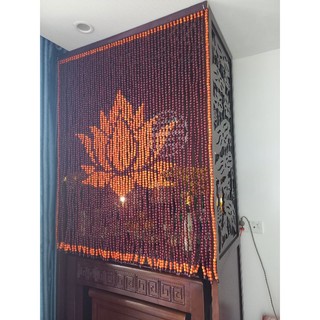 Rèm hạt gỗ Bồ Đề, Rèm treo phòng thờ (Mẫu hoa sen).