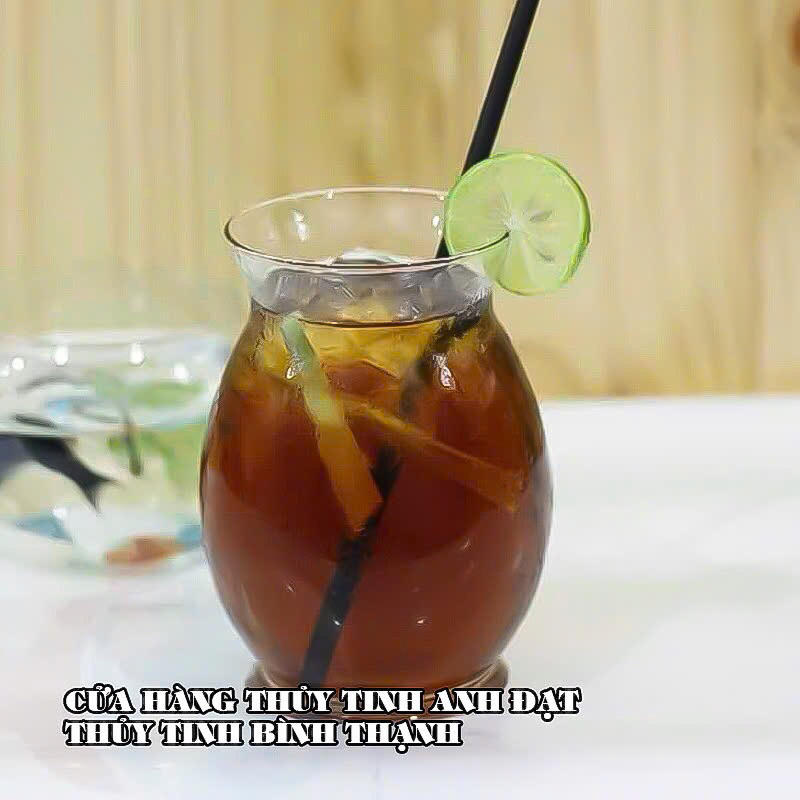 Ly thủy tinh, ly nước ép, ly sinh tố bầu dục 500ml, 1000ml