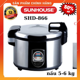 Nồi cơm điện công ngiệp 5.6l sunhouse- sh866- nấu 5-6kg gạo-