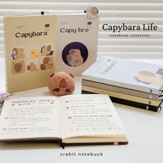 Sổ kẻ ngang CRABIT CAPYBARA khổ mini bỏ túi 70gsm 180 trang sổ tay học tập, ghi chép hằng ngày