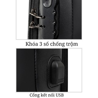 Balo cỡ lớn { BOMag 01 } phủ bu cao cấp chống thấm ,khóa 3 số tích hợp cổng USB