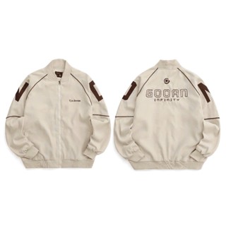 Áo Khoác Bomber Da Lộn T.A.Gooan , Áo Khoác Hai Lớp Thêu Chắc Chắn Form Unisex Cho Cả Nam Và Nữ