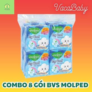 (LIVE) Combo 8 gói BVS Molped Molfix thiên nhiên Thổ Nhĩ Kỳ Icycool, ban đêm, ban ngày gói 8 miếng