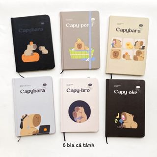 Sổ tay mini CRABIT CAPYBARA ruột kẻ ngang 70gsm 180 trang sổ tay học tập, ghi chép hằng ngày