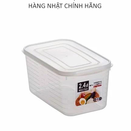 Hộp nhựa Yamada thực phẩm 2.4L - trắng
