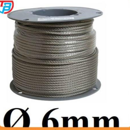 [50 mét] Cáp inox 304 6li (5.5mm) chất liệu thép không gỉ, không nhiễm từ cáp thép Hà Nội THÁI BÌNH 