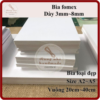 Bìa fomex, bìa mô hình, dầy 3mm, 5mm, 8mm, bìa cứng, làm handmade, trang trí, decor