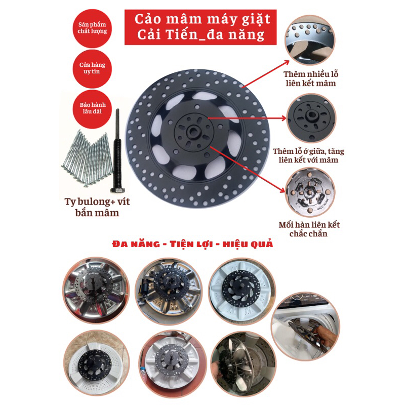 Cảo mâm máy giặt pana, LG, Samsung,..