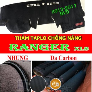 Thảm Phủ Taplo RANGER 2013,2014,2015,2016,2017,2018,2019,2020,2021,2022 Loại 1 Lông Cừu, Carbon Có Chống Trượt,