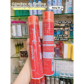 [Hàng loại 1]Keo xịt tóc đỏ FEELING 400ml, siêu cứng, bản thay thế cho keo Osis 03.