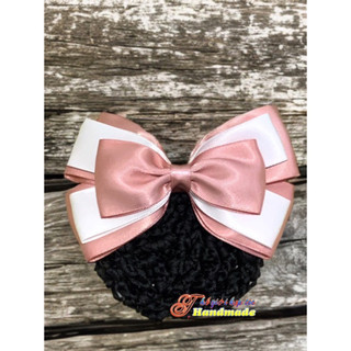 Kẹp búi lưới handmade màu hồng xinh xắn K127