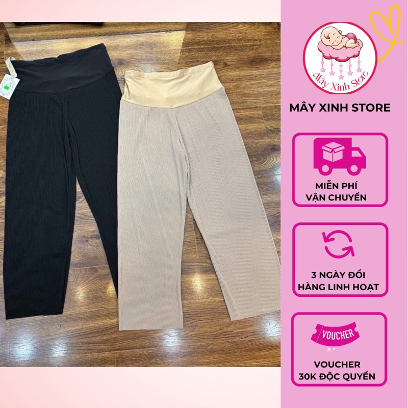 Quần Bầu Tăm Ống Suông, Quần Suông Cho Mẹ Bầu, Quần Bầu Đẹp Mây Xinh Store
