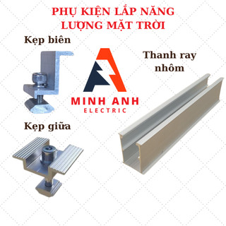 Thanh ray nhôm lắp pin năng lượng mặt trời, kẹp pin năng lượng mặt trời