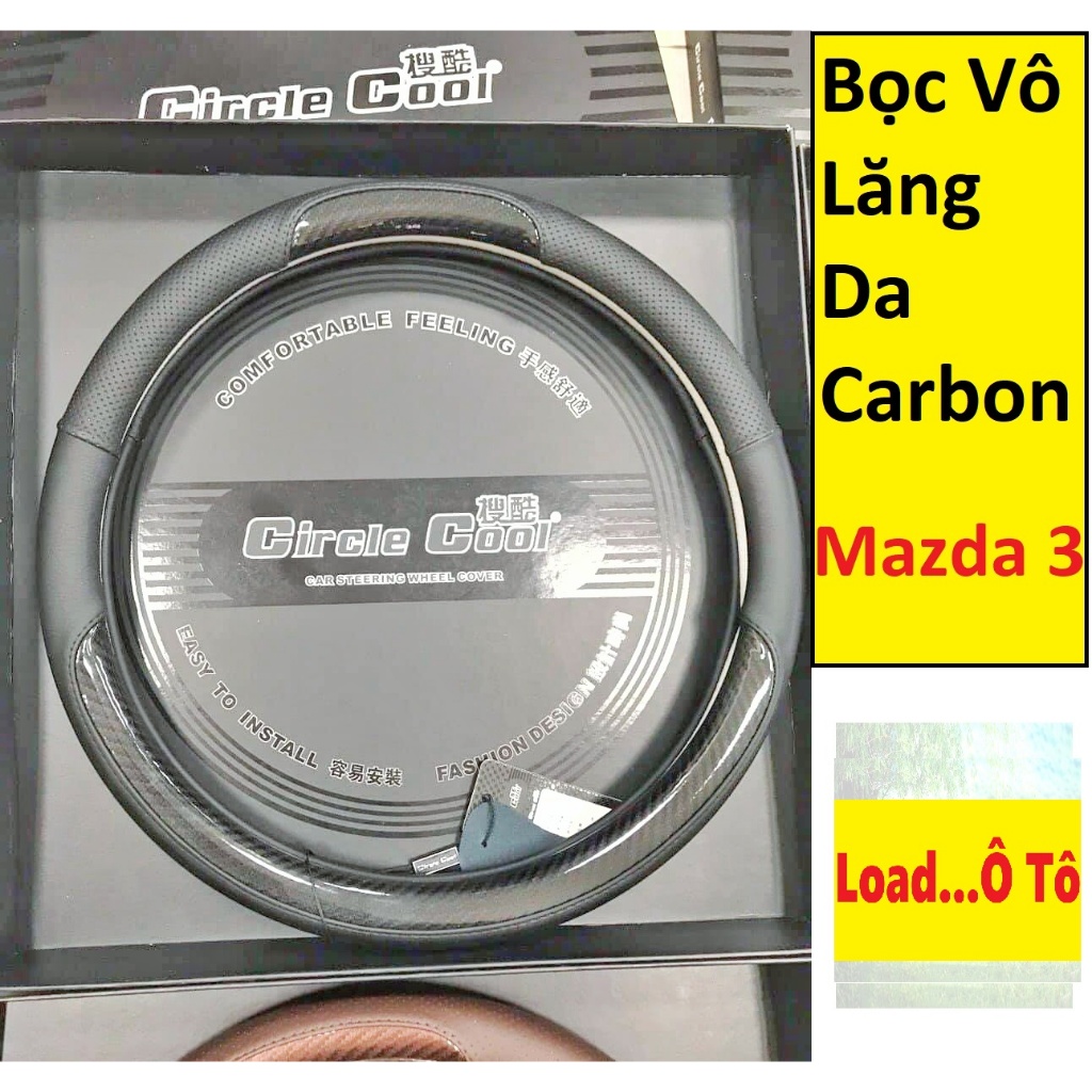 Bọc Vô Lăng Mazda 3 Vân Carbon cao Cấp