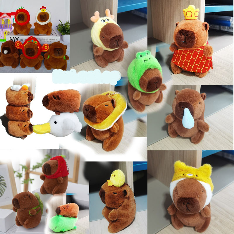 Đồ Chơi Thú Nhồi Bông Móc Khóa Balo Capybara Chảy Mũi Rút Mũi Ví Tiền Chuột Lang Đáng Yêu Cho Bé