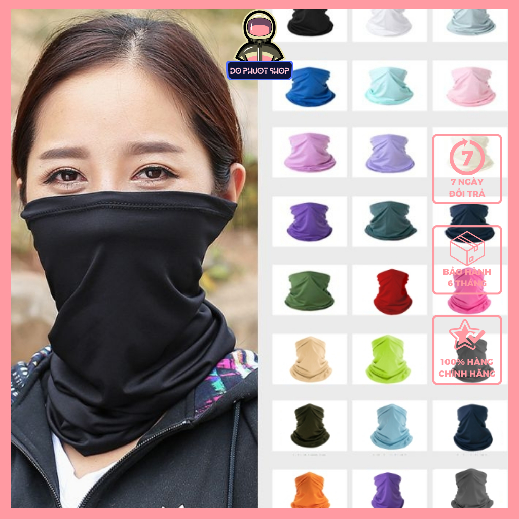 Khăn Đa Năng Cao Cấp 3D Chống Nắng, Khăn Ống Đa Chống Bụi Đi Phượt, Co Dãn 4 Chiều, Đeo Thoải Mái, Thoáng Mát