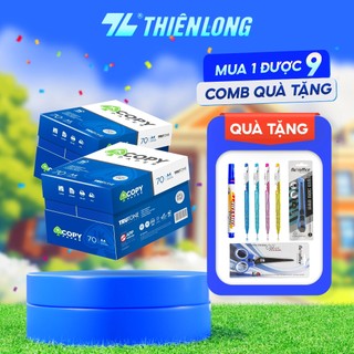 10 ream Giấy in A4 70 gsm, giấy A4 photo IK Copy Paper Thiên Long 500 tờ/ream, đều màu, độ dày cao, chữ in không nhòe