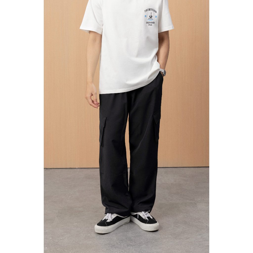 Quần gió dài cargo EMAS Wind Cargo Pants/Black