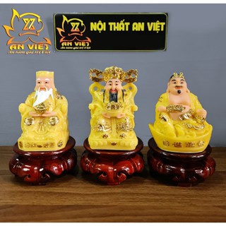 Bộ 3 Tượng Thần Tài-Thổ Địa-Thần Tiền [Hợp Mệnh THỔ] Phát Lộc TD2409