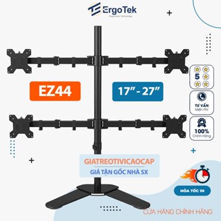 #M044 - Giá Treo 4 Màn Hình Máy Tính ErgoTek EZ44 17 - 27 Inch Chân Đặt Bàn - Tay Arm Đỡ Bốn Màn Hình Xoay 360 Độ