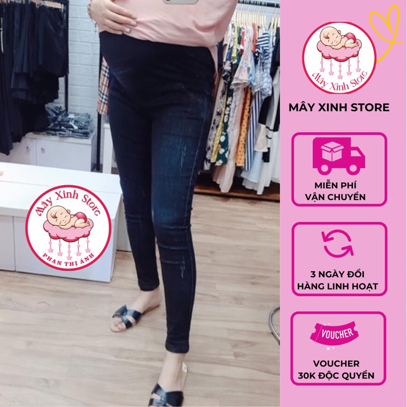 Quần Bò Bầu, Quần Jean Cho Mẹ Bầu, Quần Bầu Đẹp, Quần Bầu Xịn Mây Xinh Store