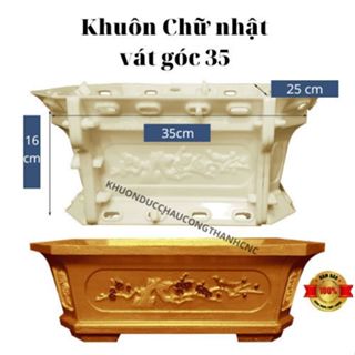 Khuôn đúc chậu cảnh Chữ Nhật vát góc 35, Nhựa ABS cao cấp mới 100% dùng làm chậu cây cảnh bonsai ngoài trời sân vườn