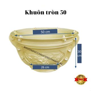 Khuôn đúc chậu cảnh Tròn 50 kết hợp Chân Đôn kỷ, Nhựa ABS mới 100% dùng làm chậu cây cảnh bonsai dễ sử dụng