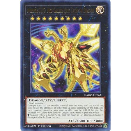 Thẻ bài Yugioh - TCG - Number C107: Neo Galaxy-Eyes Tachyon Dragon - MAGO-EN063 - Rare 1st Edition