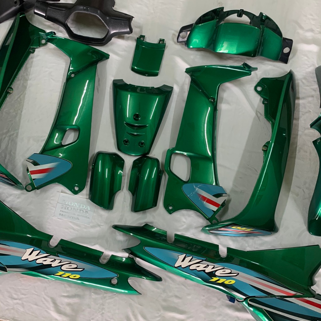 Dàn áo xe Wave thái 1 bóng - ZX -wave nhỏ 110 màu Xanh Ken c110 -nhựa nguyên sinh ABS cao cấp