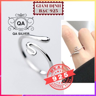  Nhẫn bạc 925 hình rắn nam nữ trơn hở freesize tối giản S925 SNAKE QA SILVER Ring RI200406 